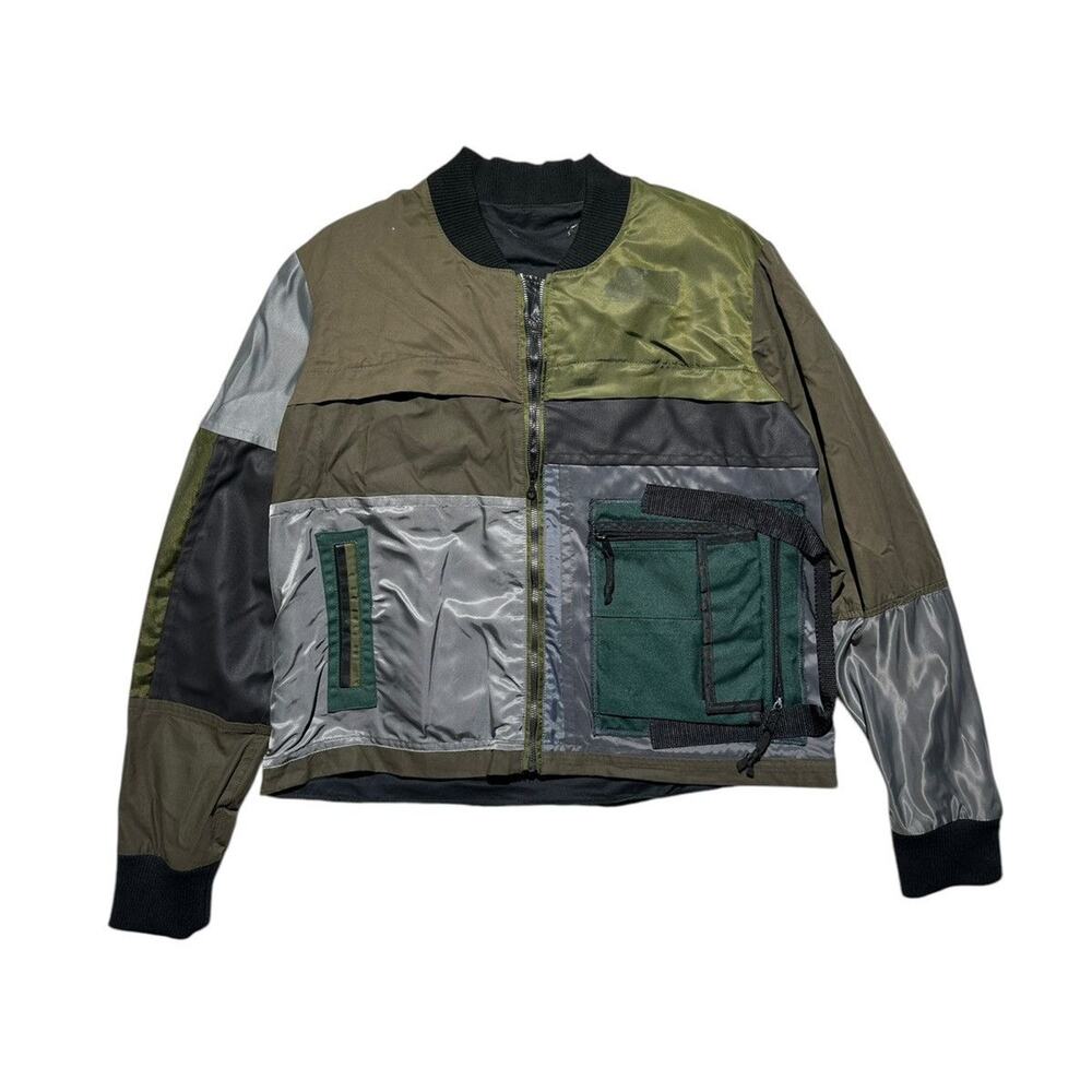 Reconstructed Patchwork Backpack Bomber - image 1
